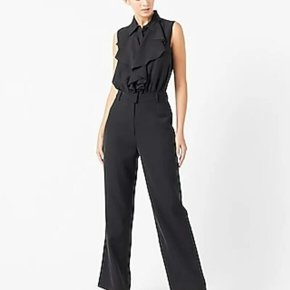 Endless Rose Pants - NWT ENDLESS ROSE SLEEVELESS RUFFLE BLACK JUMPSUIT.  SZ M